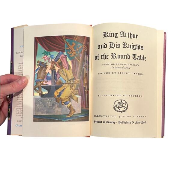 VTG 1973 King Arthur by Sidney Lanier, HC, DJ - Picture 5 of 6
